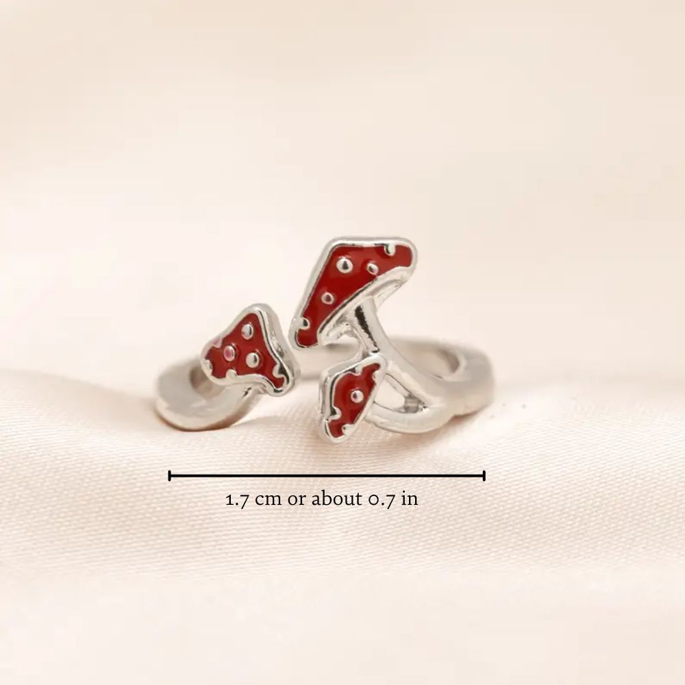 RED MUSHROOM RING (ADJUSTABLE) - Concordia Style Boutique