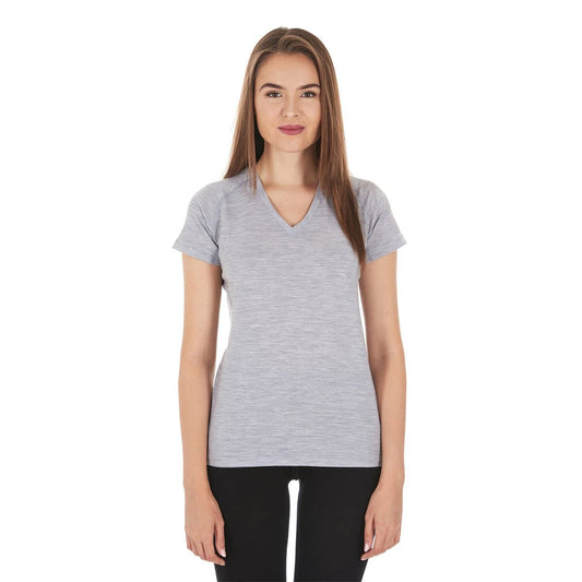 Microweight - Women's Wool V-Neck T-Shirt Woolverino - Concordia Style Boutique