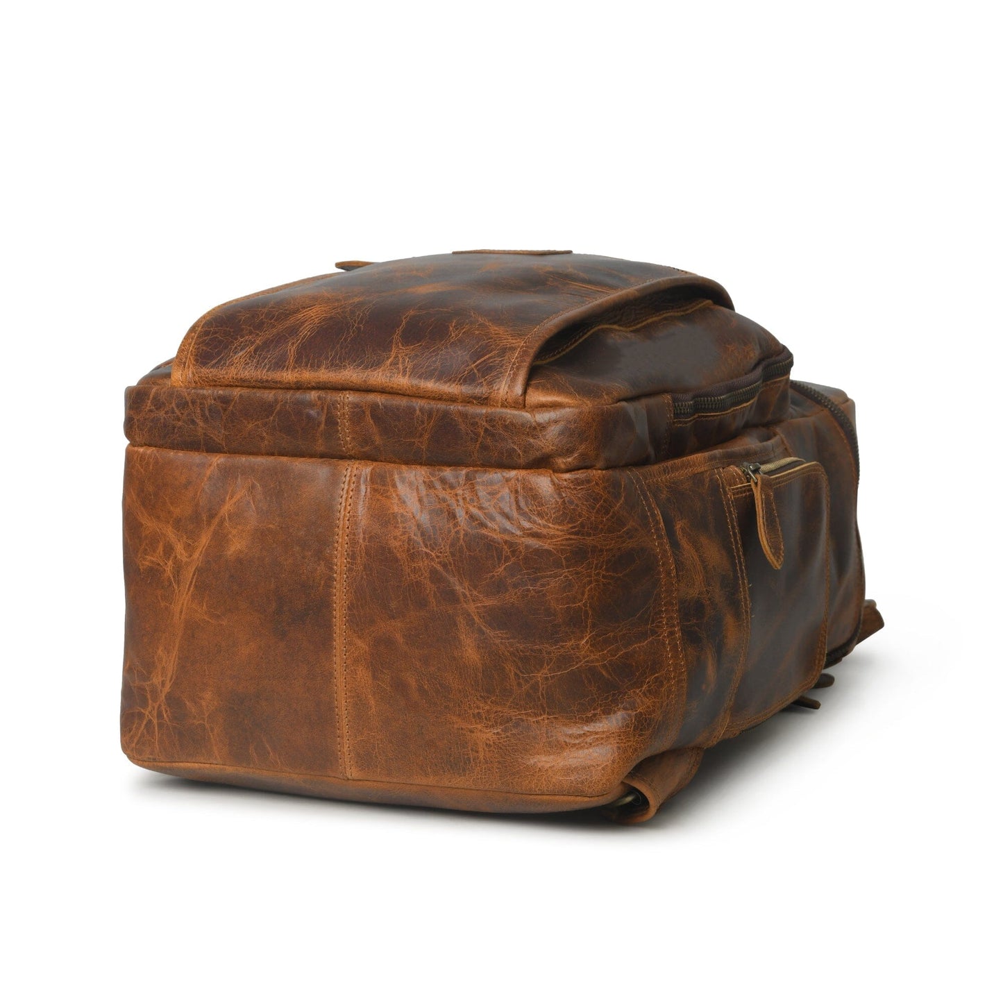Alpha Caramel Buffalo Leather Travel Backpack - Concordia Style Boutique