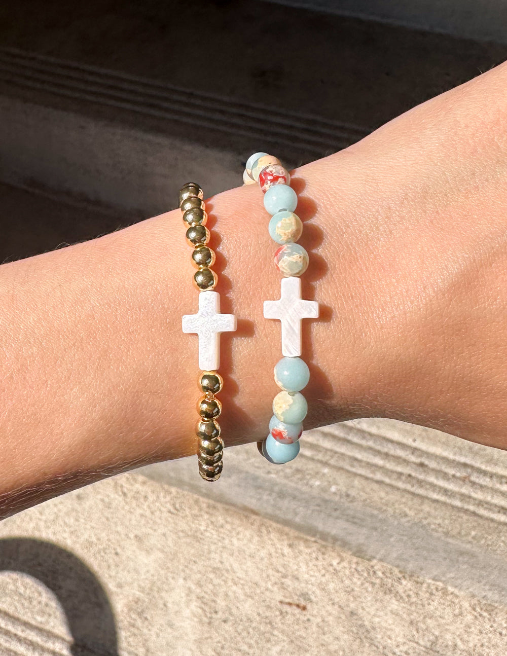 Gold Cross Bracelet - Concordia Style Boutique