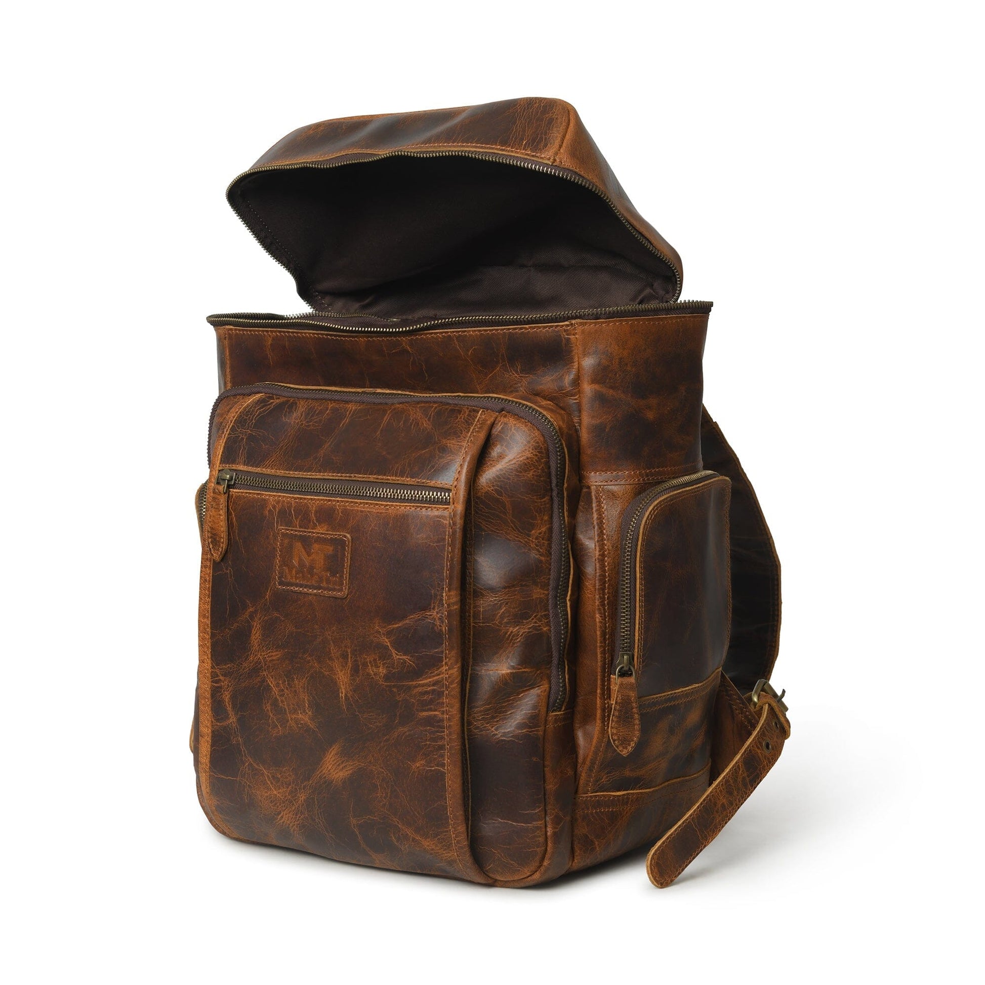 Alpha Caramel Buffalo Leather Travel Backpack - Concordia Style Boutique
