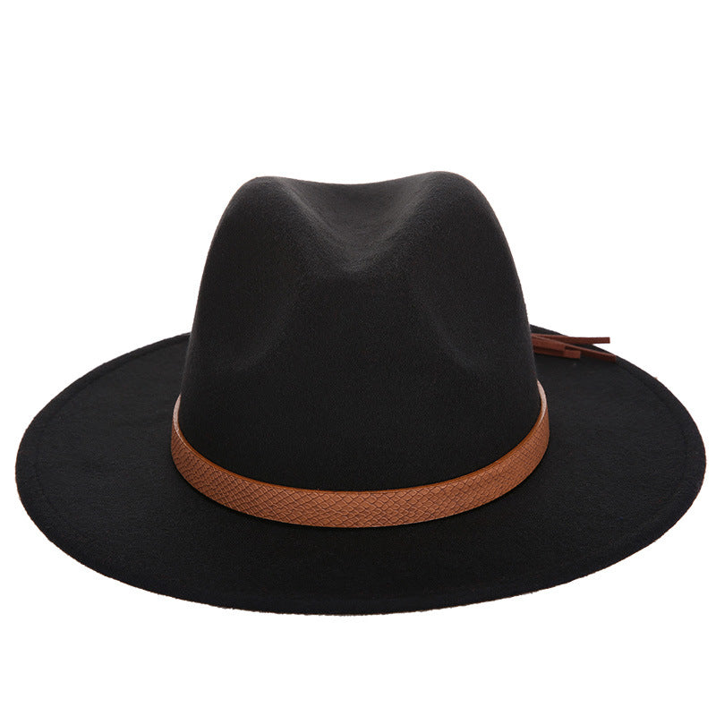 Woolen Jazz Hat Fashion Female Hat Top Hat - Premium Castor Oil from erDouckan - Just $21.10! Shop now at Concordia Style Boutique