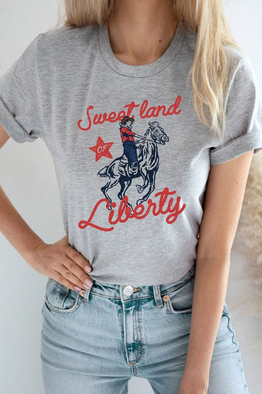 Sweet Land Of Liberty Basic Graphic Tee - Concordia Style Boutique