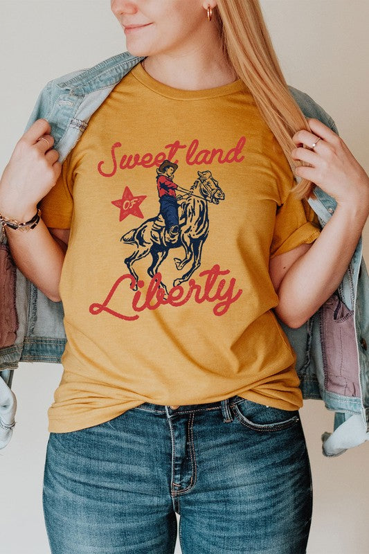 Sweet Land Of Liberty Basic Graphic Tee - Concordia Style Boutique