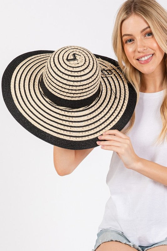 2 Tone Wide Brim Floppy Sun Hat - Concordia Style Boutique
