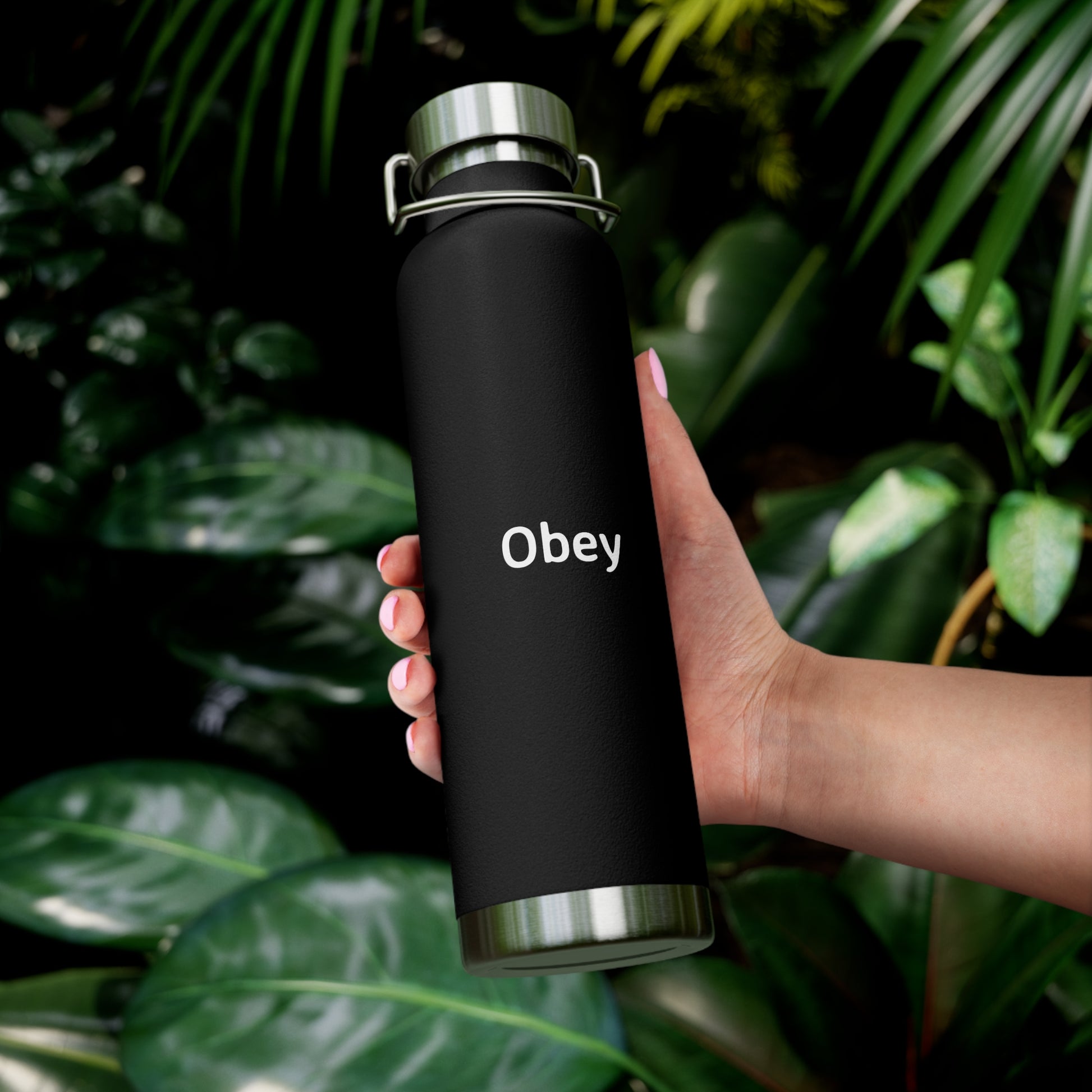 Copper Vacuum Insulated Bottle, 22 oz - "Obey" - Premium Copper Vacuum Insulated Bottle from Concordia Style Boutique - Just $49.72! Shop now at Concordia Style Boutique