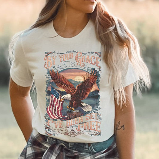 By Your Grace American Christian T-shirt - Concordia Style Boutique