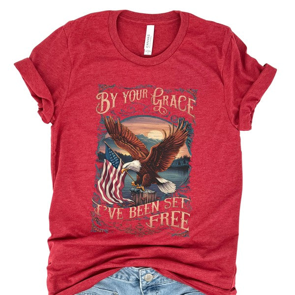 By Your Grace American Christian T-shirt - Concordia Style Boutique