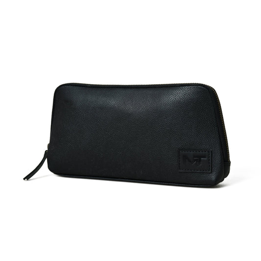 Classic Black Leather Clutch - Concordia Style Boutique