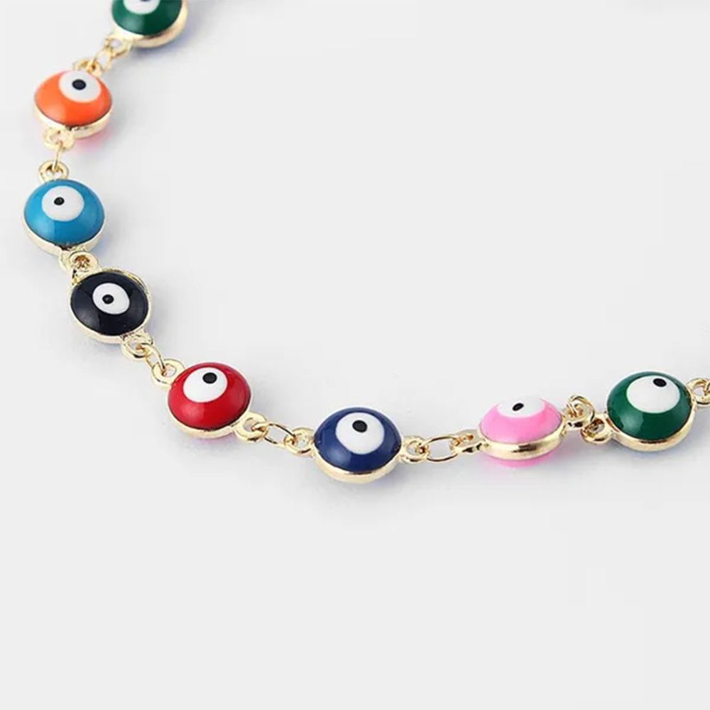 MULTICOLOR EVIL EYE BRACELET (ADJUSTABLE) - Concordia Style Boutique