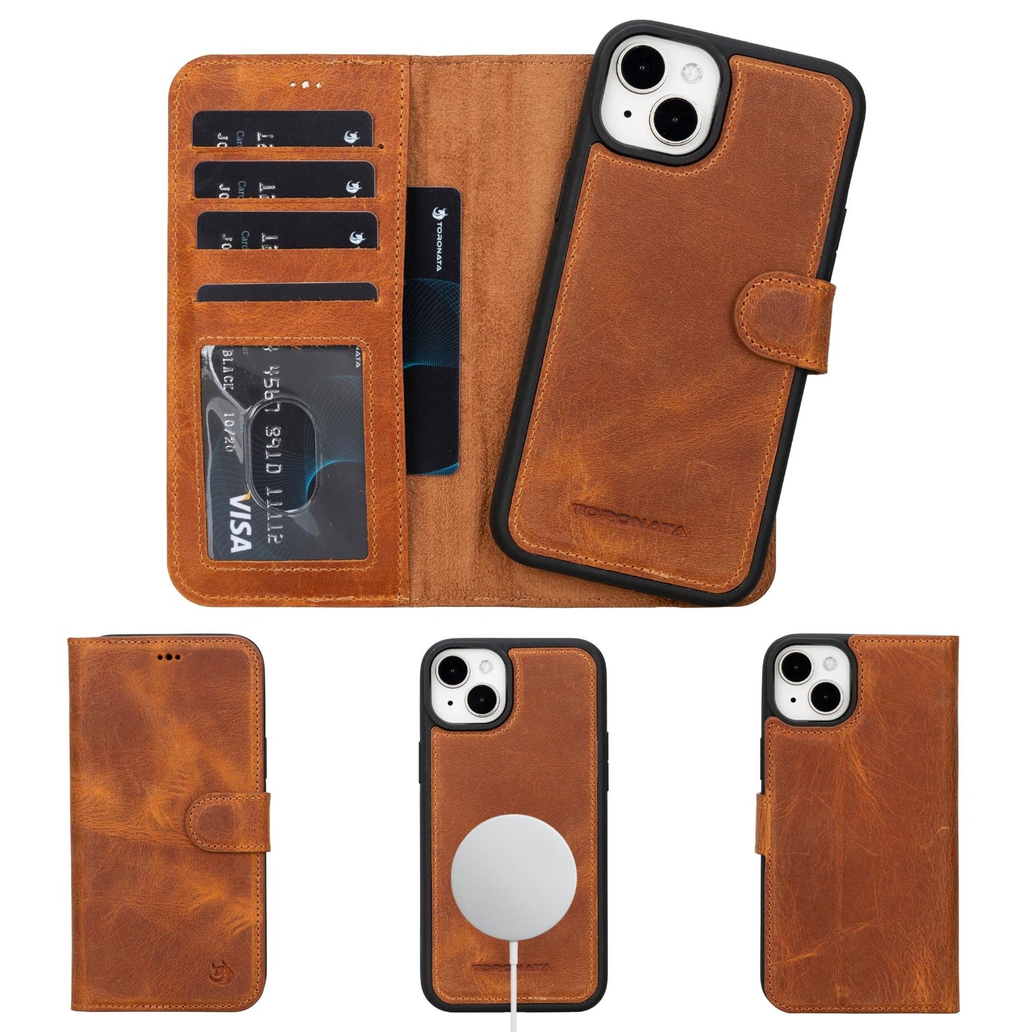 Casper iPhone 14 Series Detachable Leather Wallet Case - Concordia Style Boutique