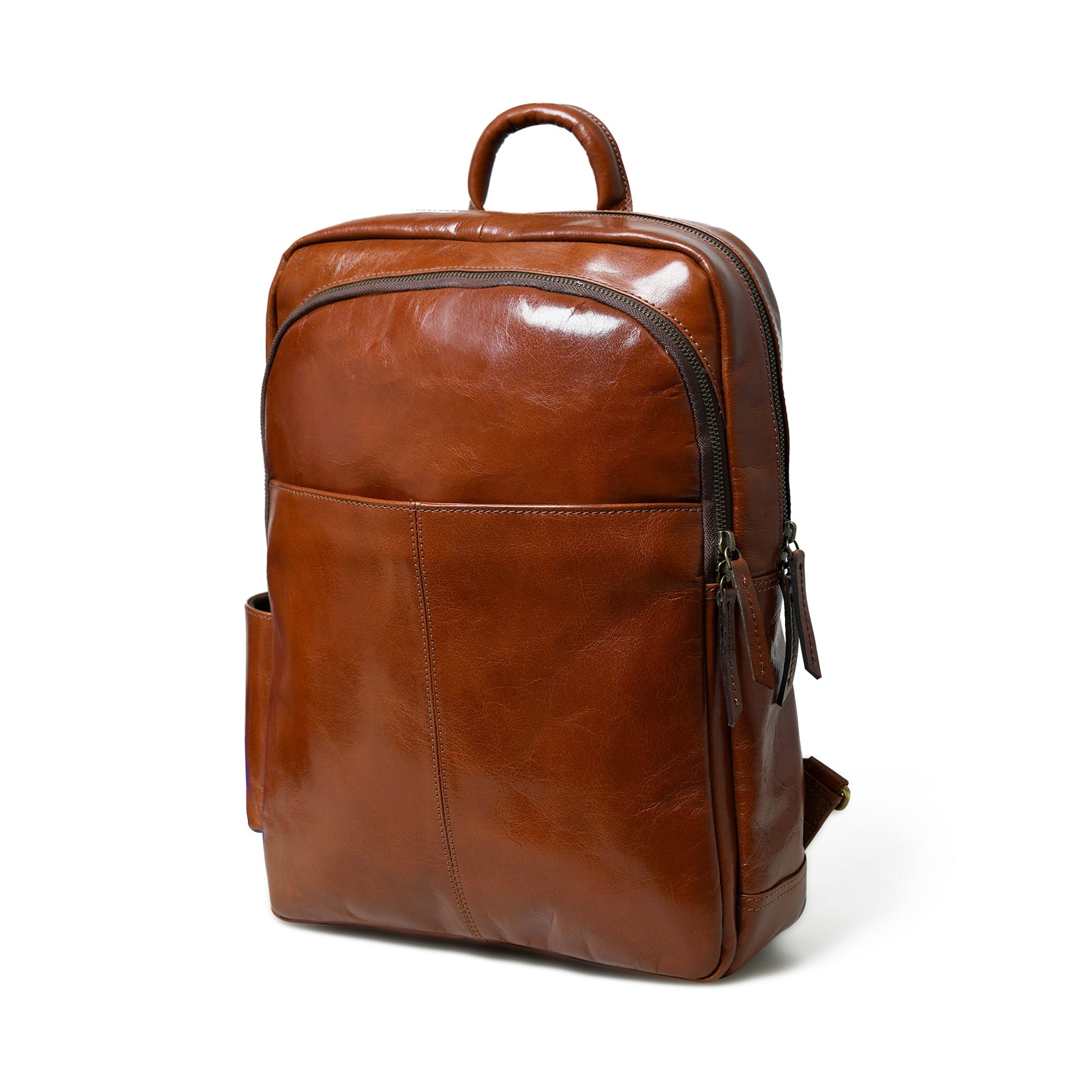 Luxury Italian Leather Backpack, Tan - Concordia Style Boutique