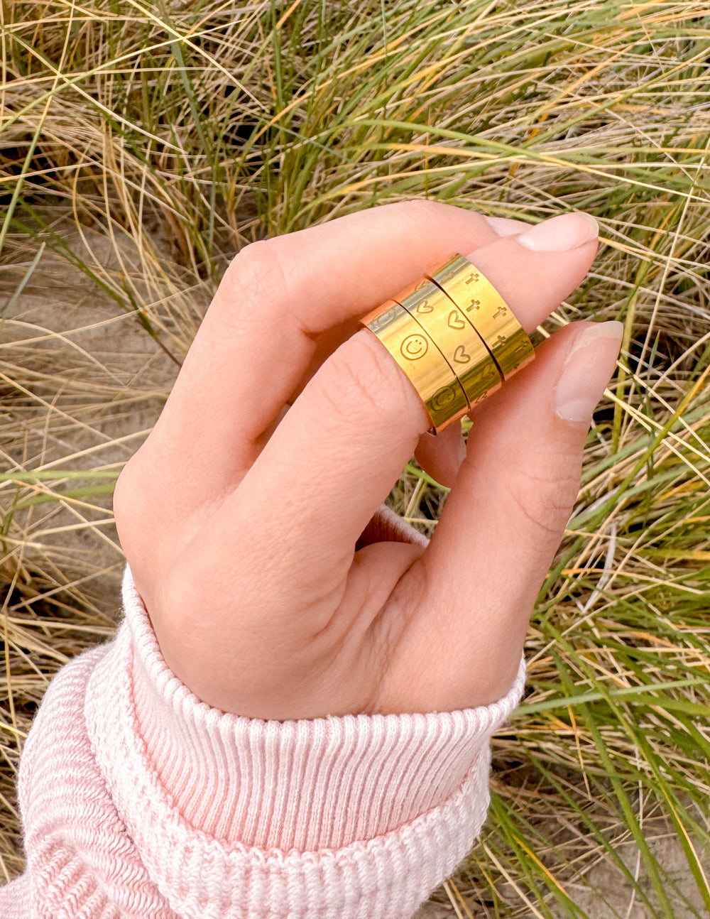 Peace Engraved Ring Set - Concordia Style Boutique