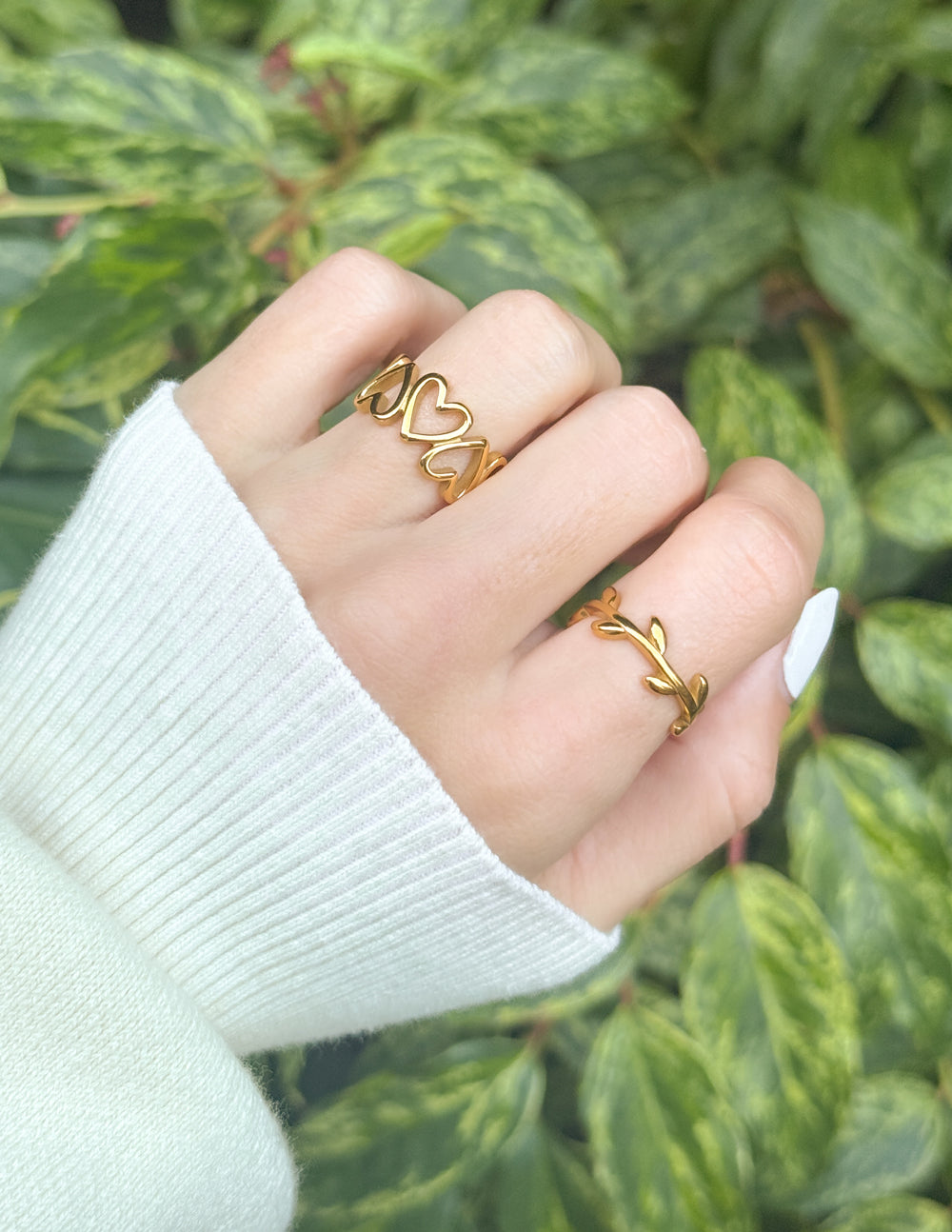 Dainty Olive Branch Ring - Concordia Style Boutique