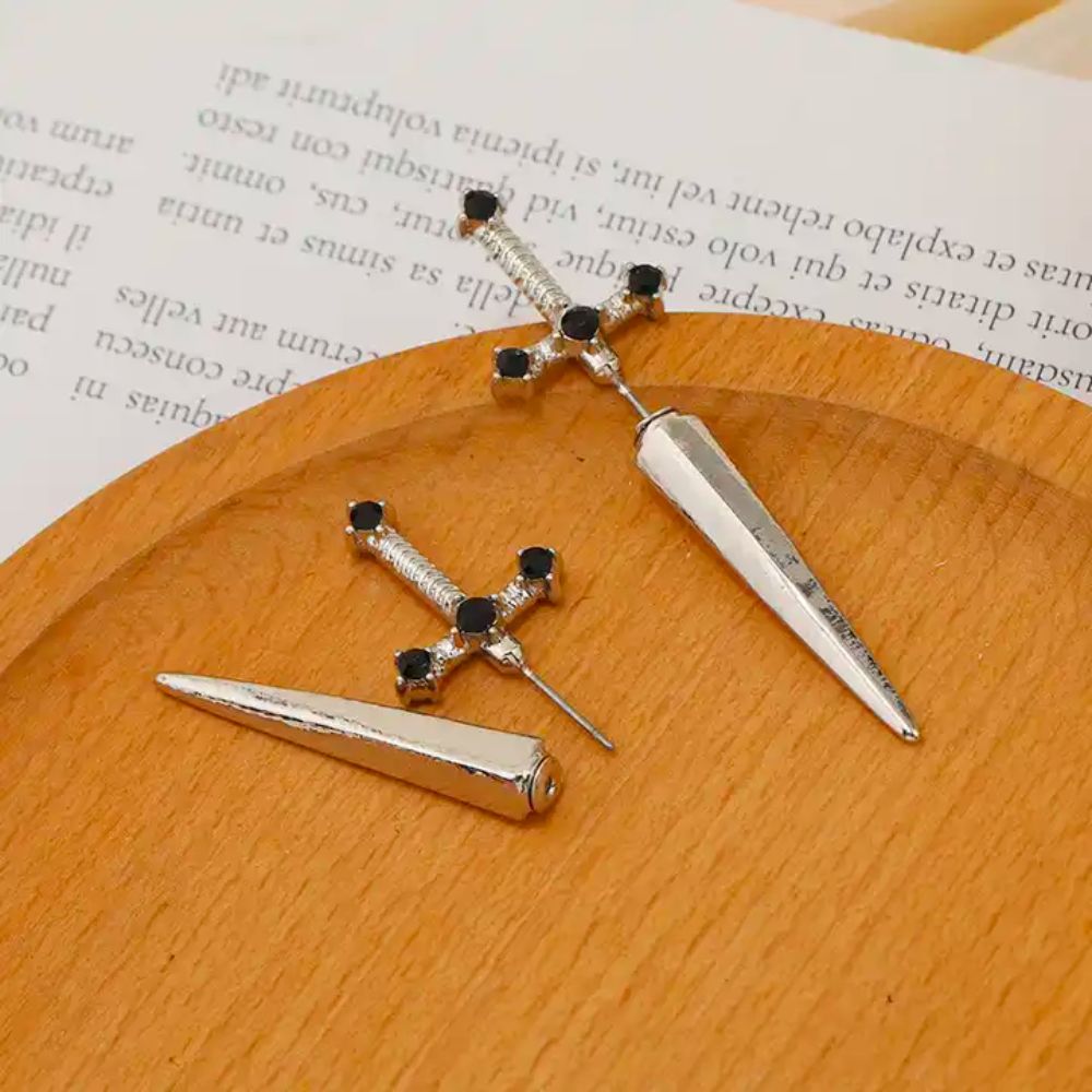GOTHIC SWORD EARRINGS (PAIR) - Concordia Style Boutique