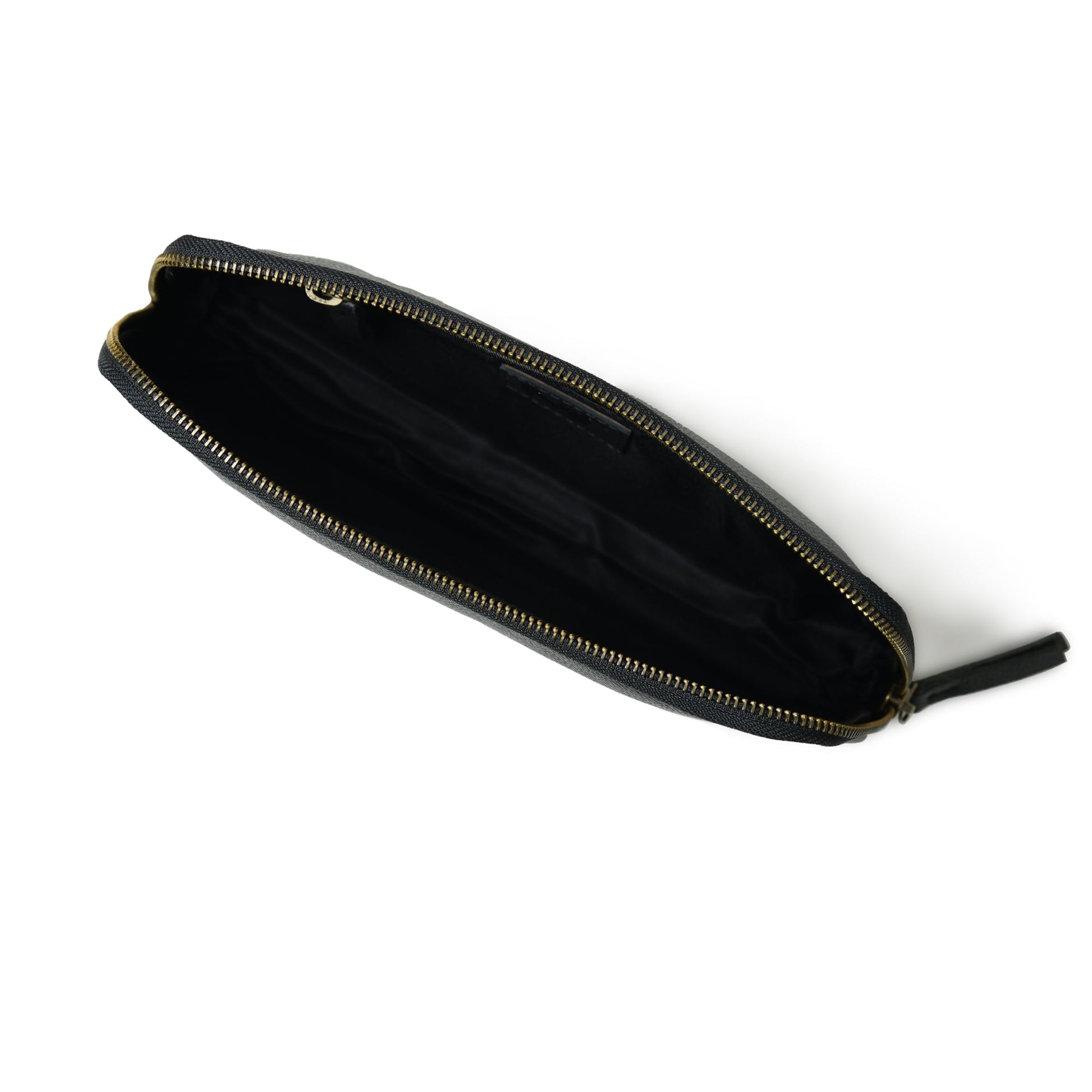 Classic Black Leather Clutch - Concordia Style Boutique