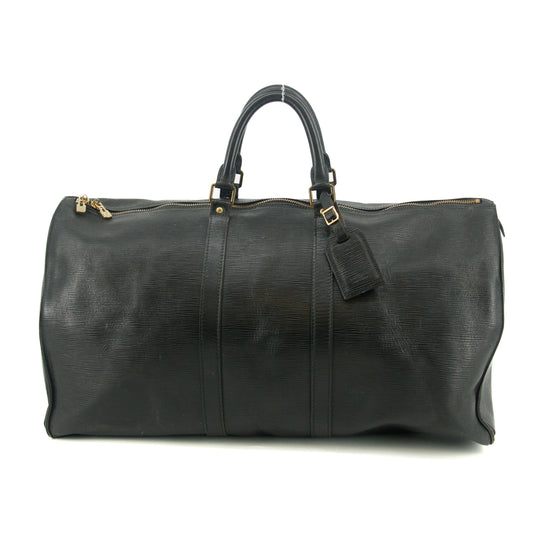 Louis Vuitton Black Epi Keepall 55 #2411