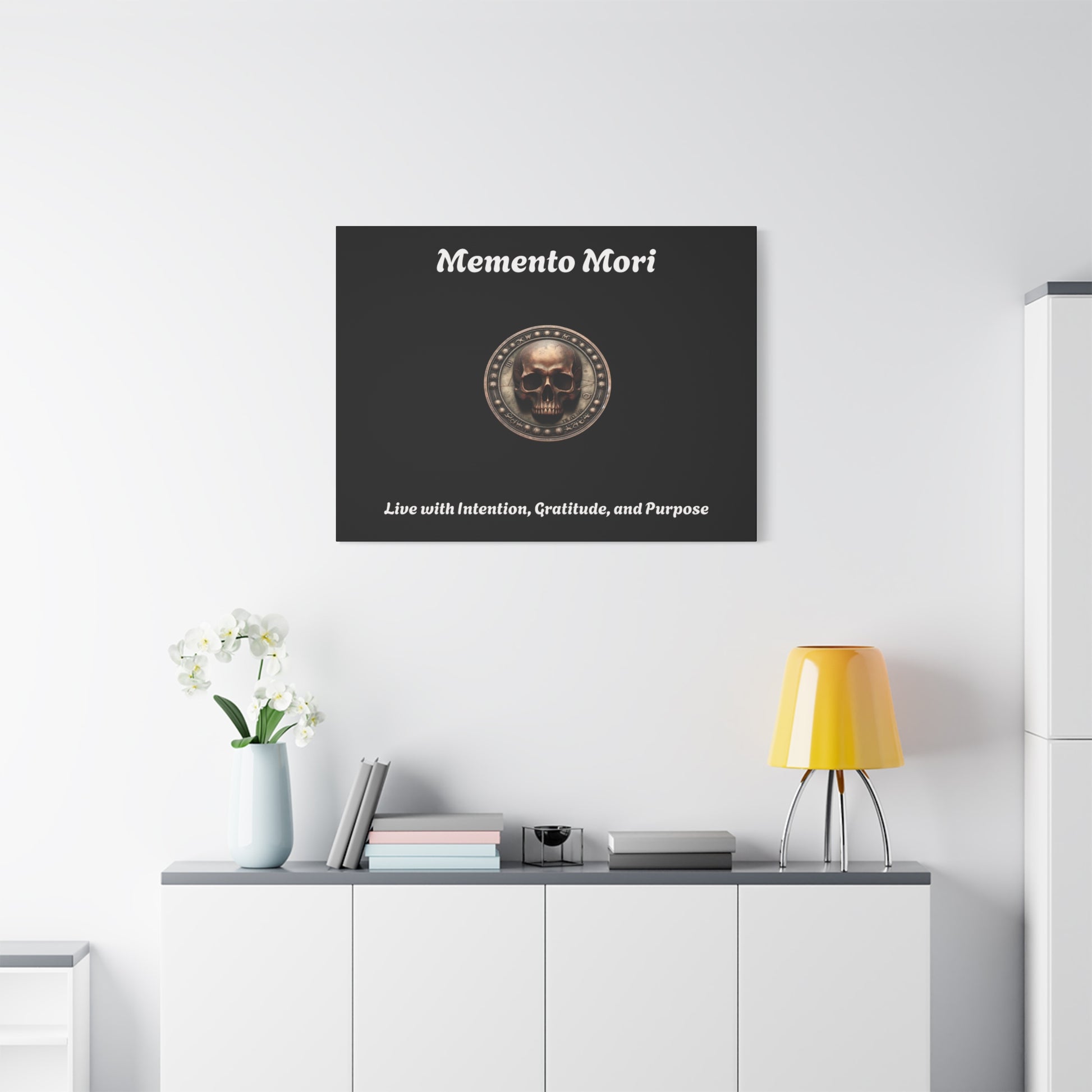 "Memento Mori" Matte Canvas - Inspirational Wall Art -"Live with Intention, Gratitude, and Purpose" - Premium Canvas from Concordia Style Boutique - Just $56.56! Shop now at Concordia Style Boutique