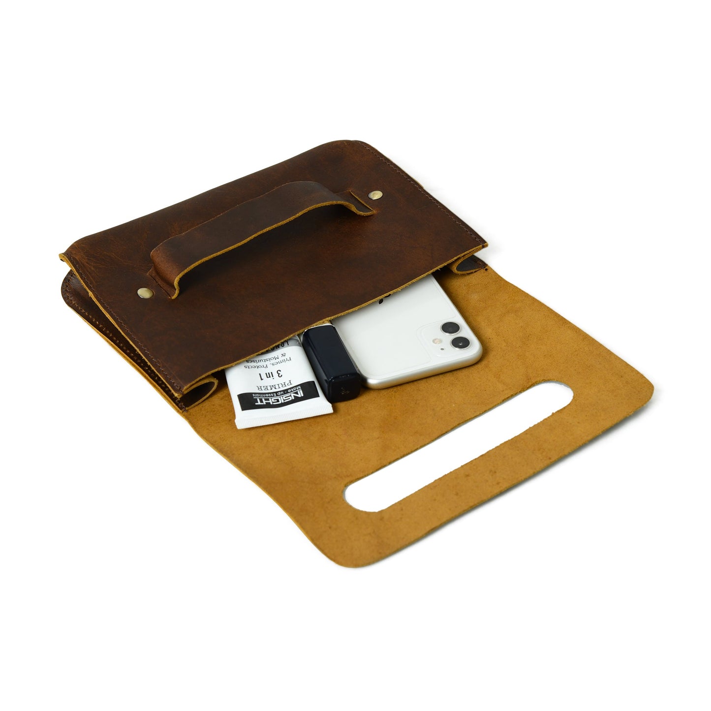 Chic Cocoa Leather Women's Clutch - Concordia Style Boutique