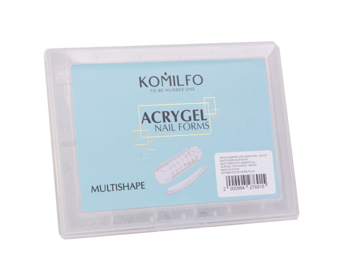 KOMILFO ACRY GEL TOP NAIL FORMS, MULTISHAPE. TOP FORMS FOR BUILDING, UNIVERSAL, 120 PIECES  456062