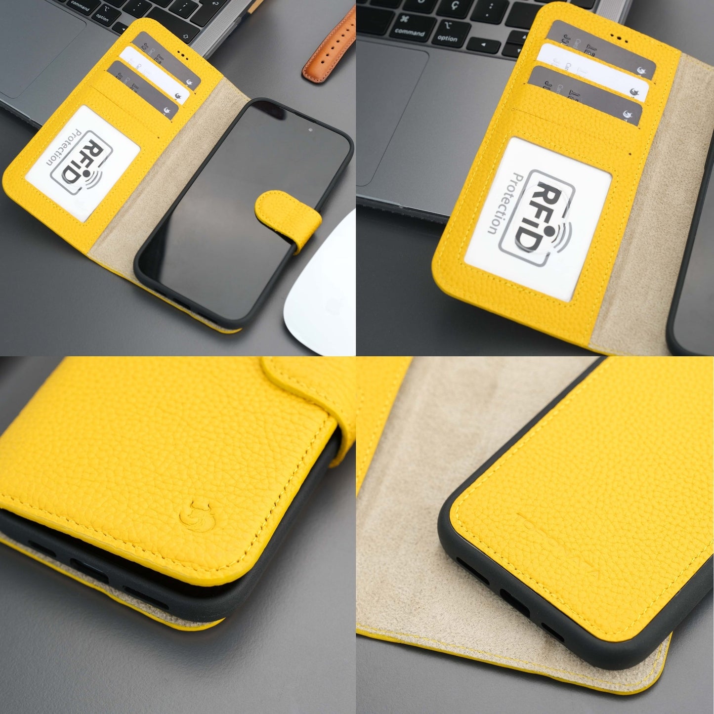 Casper Leather iPhone 15 Wallet Case | Detachable MagSafe Compatible RFID Protection - Concordia Style Boutique