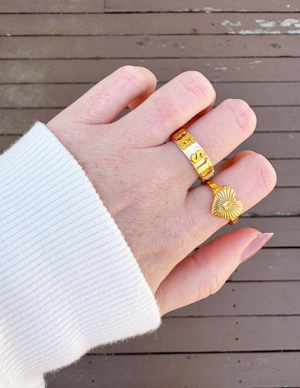 Be Still 3D Letter Ring - Concordia Style Boutique