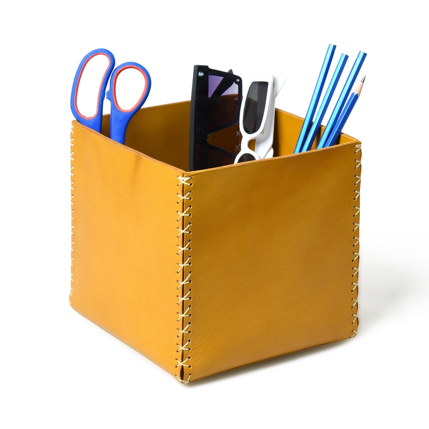 Multi Utility Leather Storage Box - Concordia Style Boutique