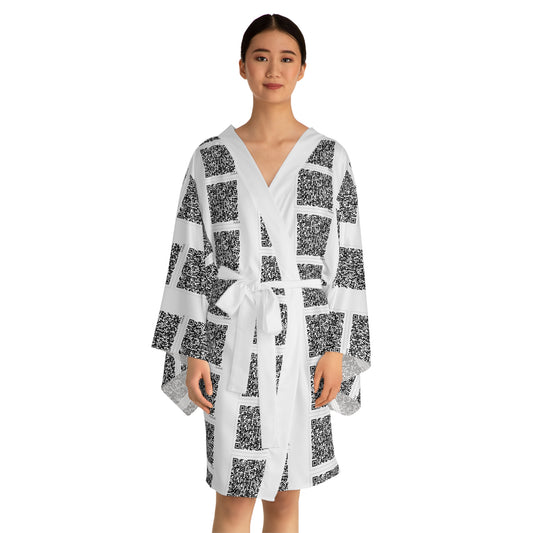 Long Sleeve Kimono Robe- "Scan Me" - Premium robe from Concordia Style Boutique - Just $53.48! Shop now at Concordia Style Boutique