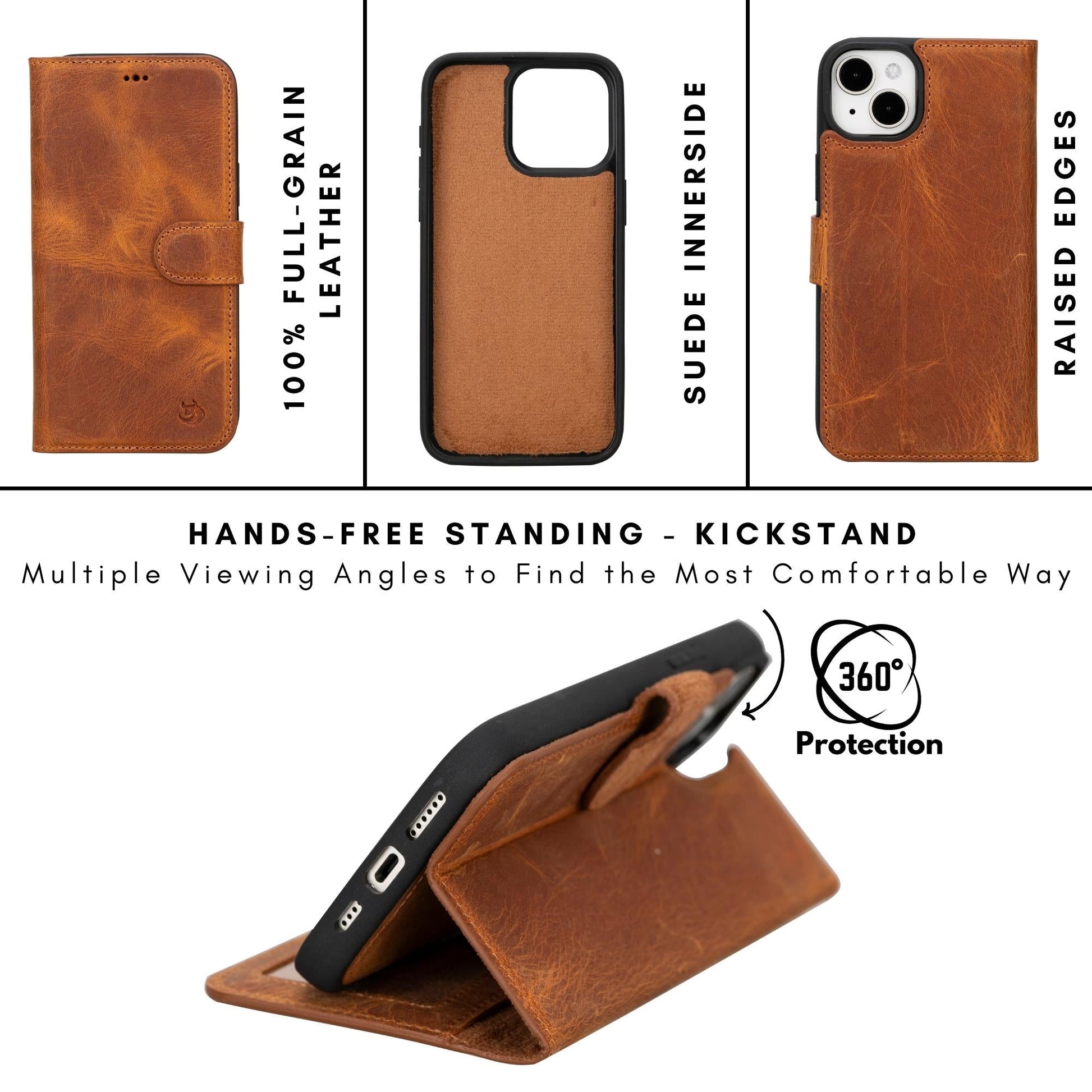 Casper iPhone 14 Series Detachable Leather Wallet Case - Concordia Style Boutique