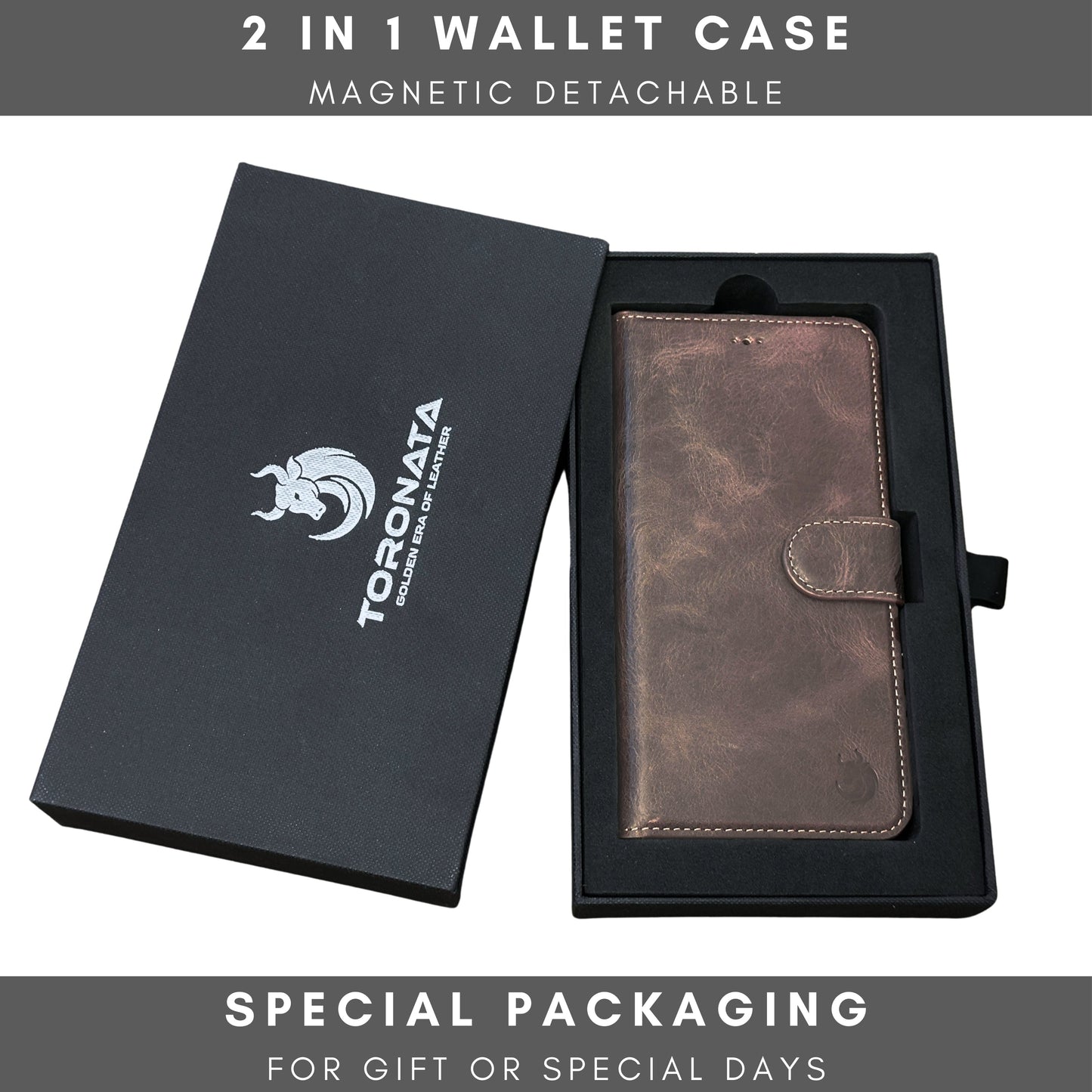 Vegas Premium Leather iPhone 15 Plus Wallet Case with MagSafe | Detachable RFID Blocking Luxury Wallet - Concordia Style Boutique