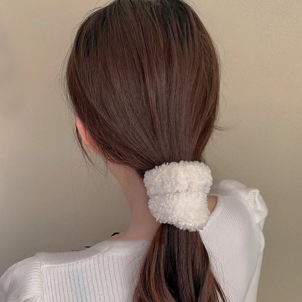 FUZZY HAIR SCRUNCHIES (7 PIECES BUNDLE) - Concordia Style Boutique