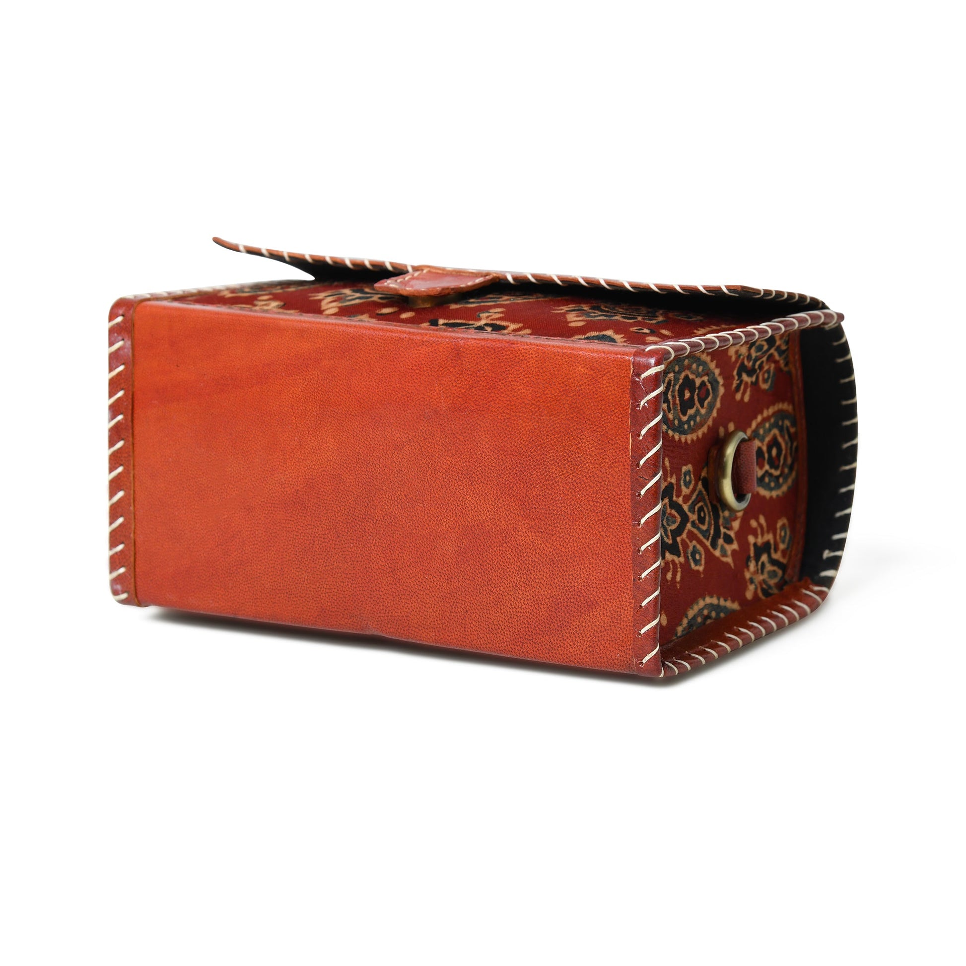 Maroon Mystique Ajrakh Satchel Purse - Concordia Style Boutique