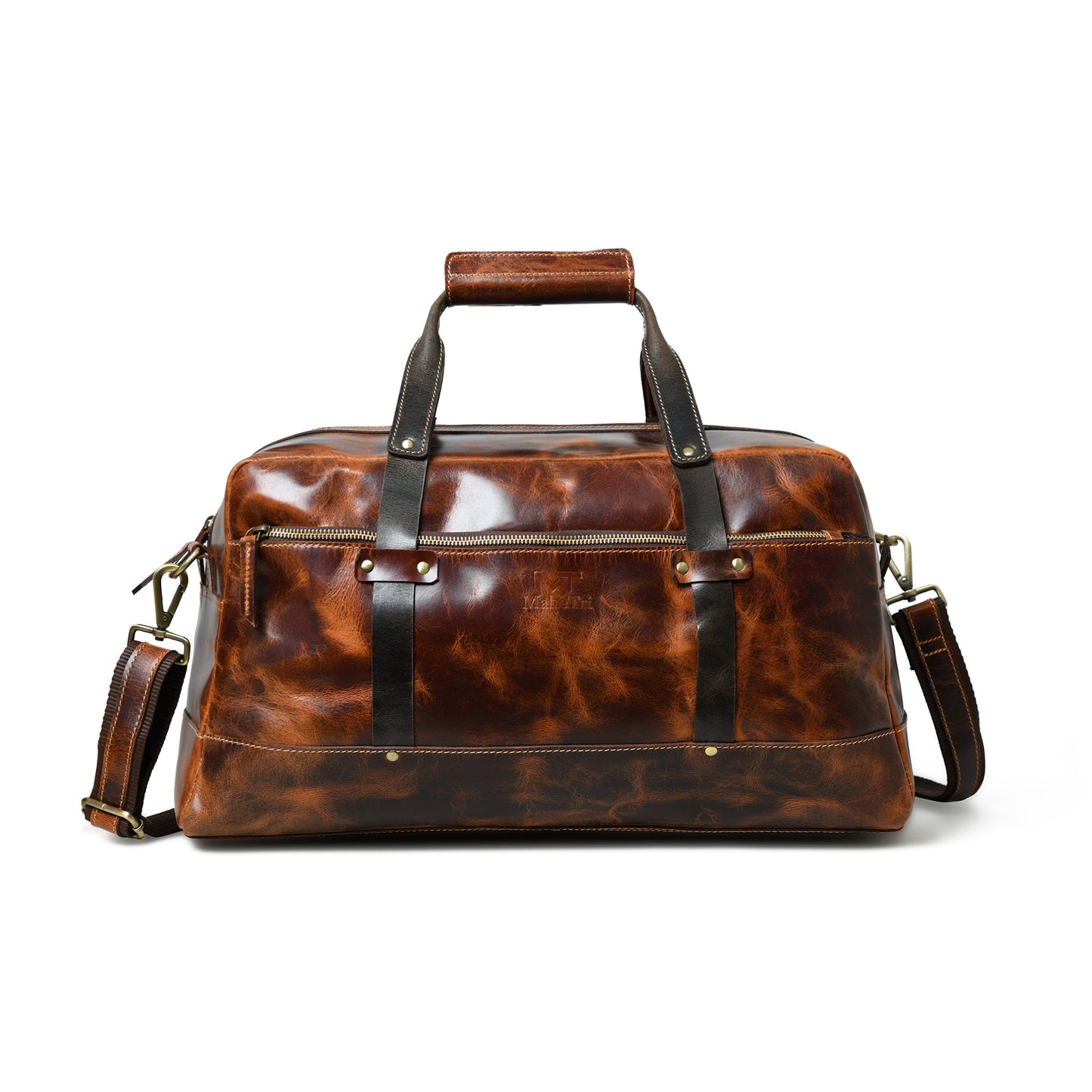 Espresso Elegance Carry on Duffle, Saddle Tan - Concordia Style Boutique