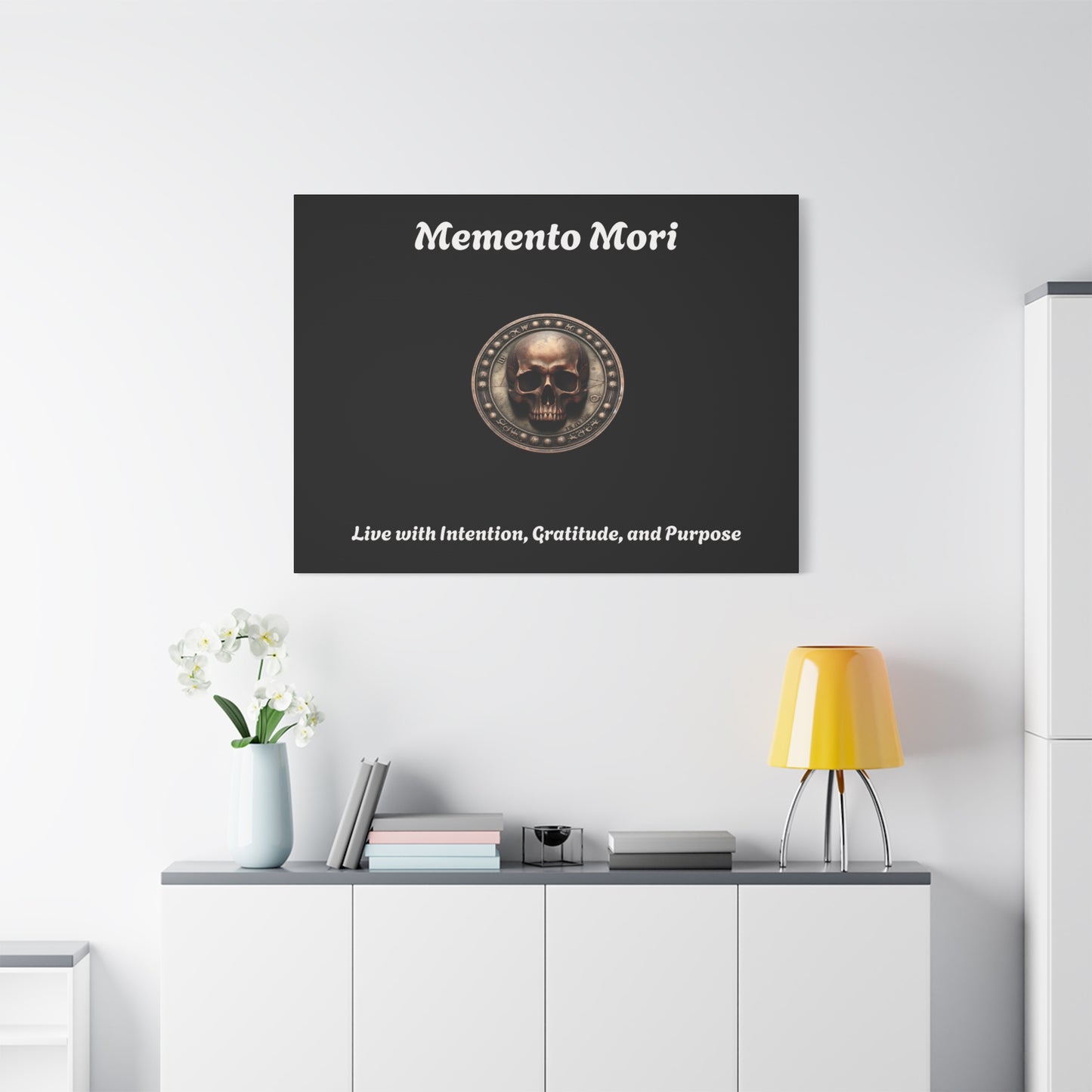 "Memento Mori" Matte Canvas - Inspirational Wall Art -"Live with Intention, Gratitude, and Purpose" - Premium Canvas from Concordia Style Boutique - Just $56.56! Shop now at Concordia Style Boutique