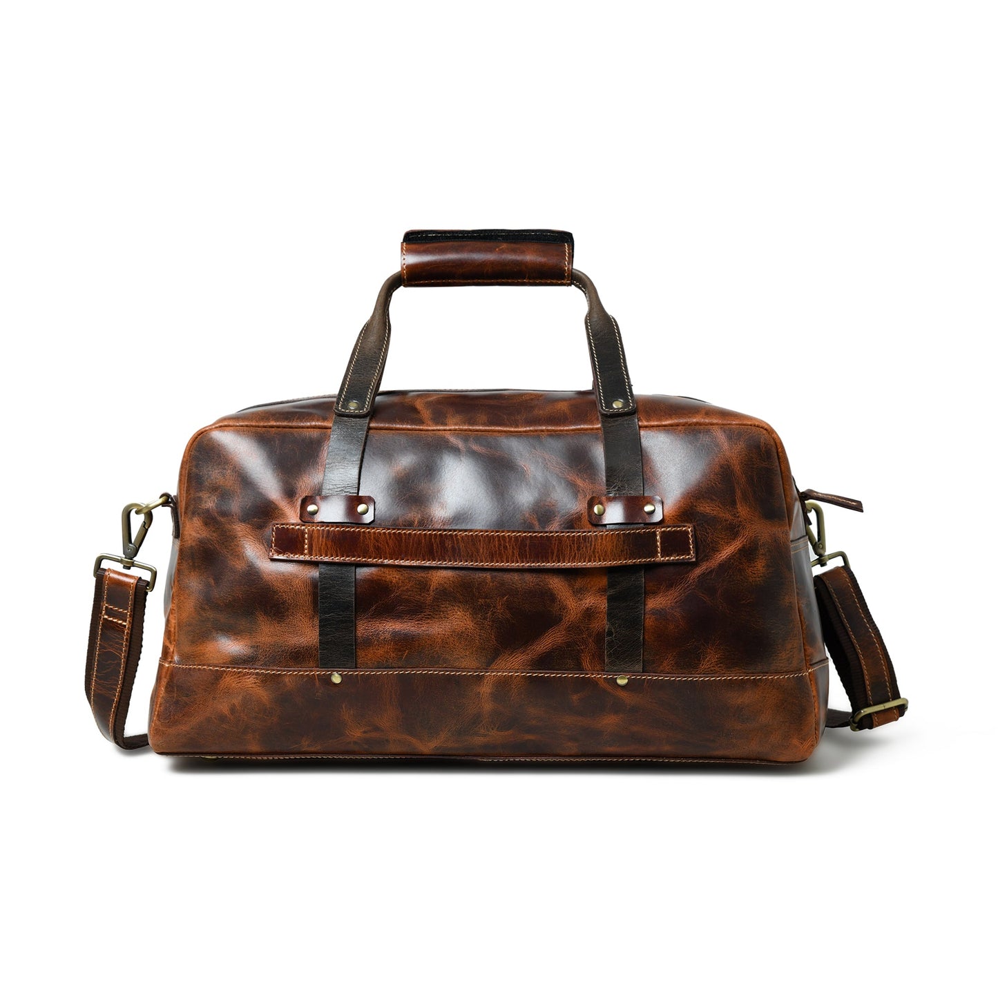 Espresso Elegance Carry on Duffle, Saddle Tan - Concordia Style Boutique