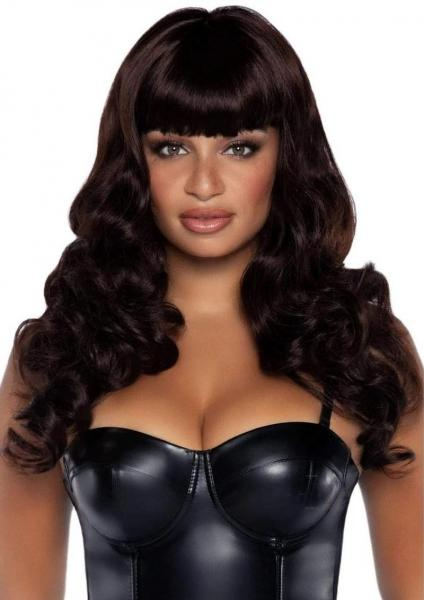 Misfit Long Wavy Bang Wig O/s Brown - Premium wig from Concordia Style Boutique - Just $50.07! Shop now at Concordia Style Boutique