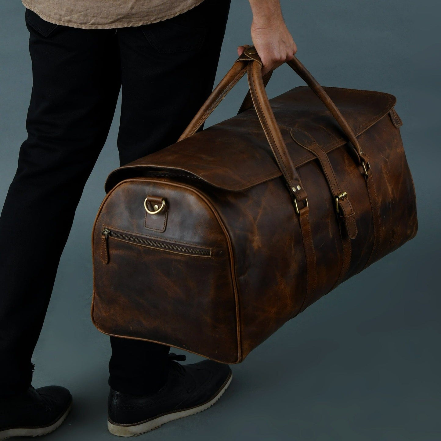The Bolton Flap Duffel- Brown - Concordia Style Boutique