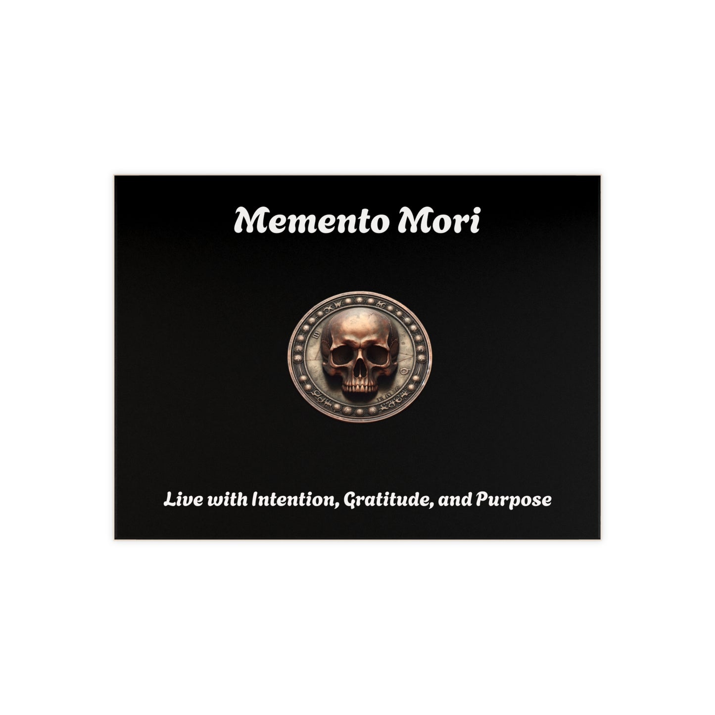 "Memento Mori" Ceramic Photo Tile - "Live with Intention, Gratitude, and Purpose" - Premium Ceramic Photo Tile from Concordia Style Boutique - Just $30.58! Shop now at Concordia Style Boutique