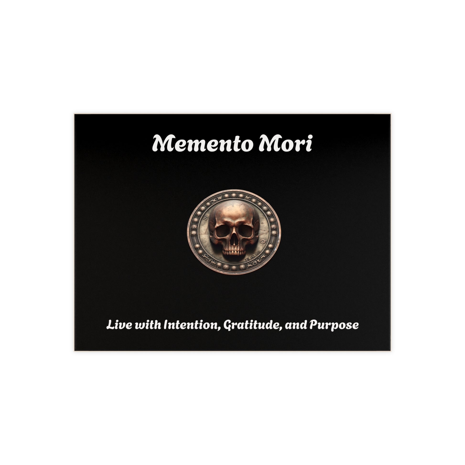 "Memento Mori" Ceramic Photo Tile - "Live with Intention, Gratitude, and Purpose" - Premium Ceramic Photo Tile from Concordia Style Boutique - Just $30.58! Shop now at Concordia Style Boutique