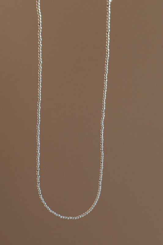 SILVER BEADED CHAIN - Concordia Style Boutique
