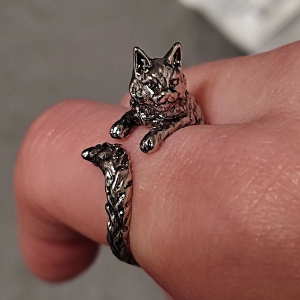 HUGGING FELINE RING (ADJUSTABLE) - Concordia Style Boutique