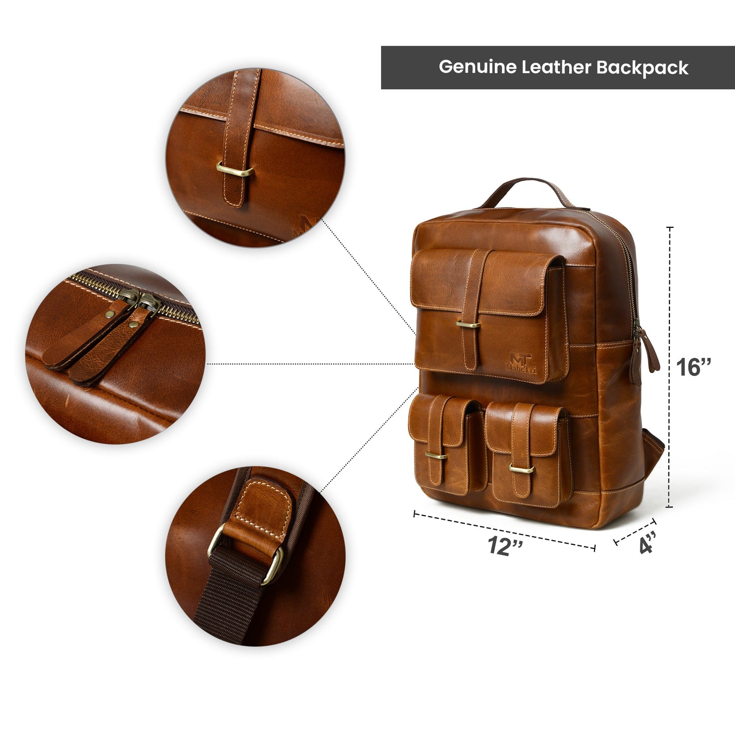 Tan Portland Laptop Backpack - Concordia Style Boutique