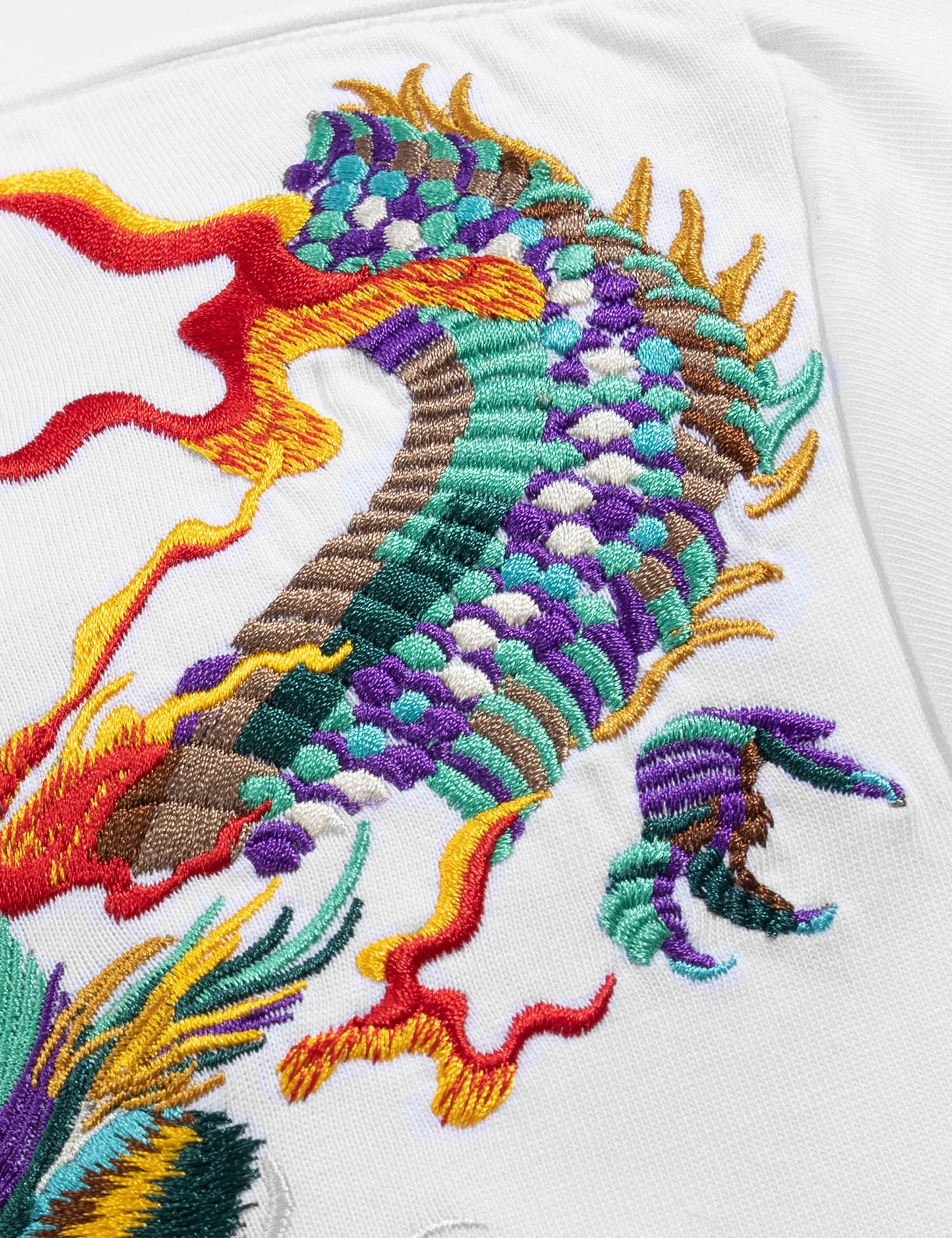 KH727 Flying Dragons Embroidery Tee - Concordia Style Boutique