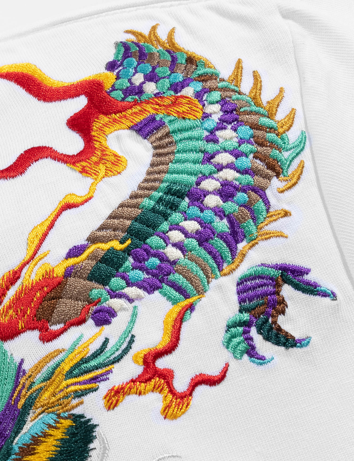 KH727 Flying Dragons Embroidery Tee - Concordia Style Boutique