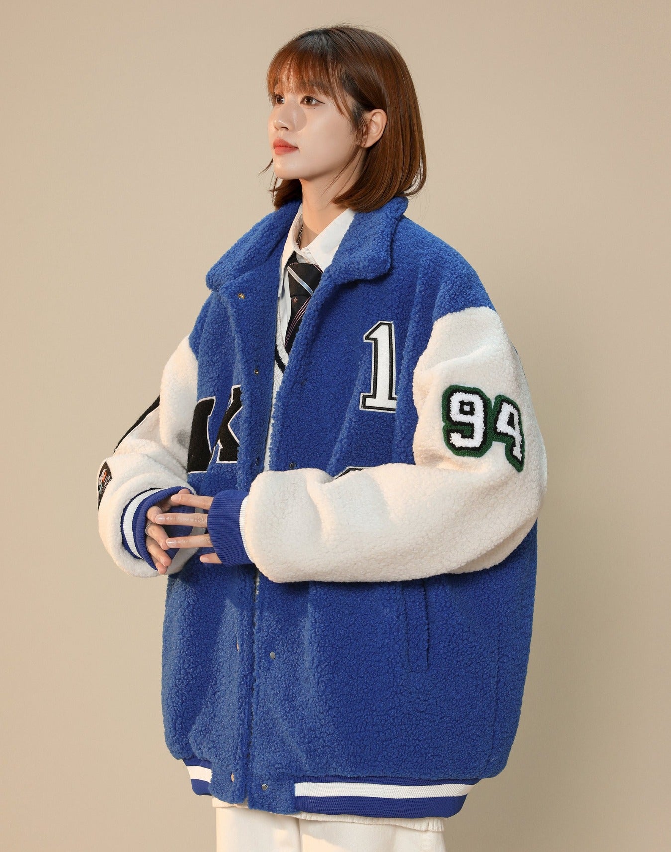 Women's Year 94 Furry Varsity Jacket - Concordia Style Boutique