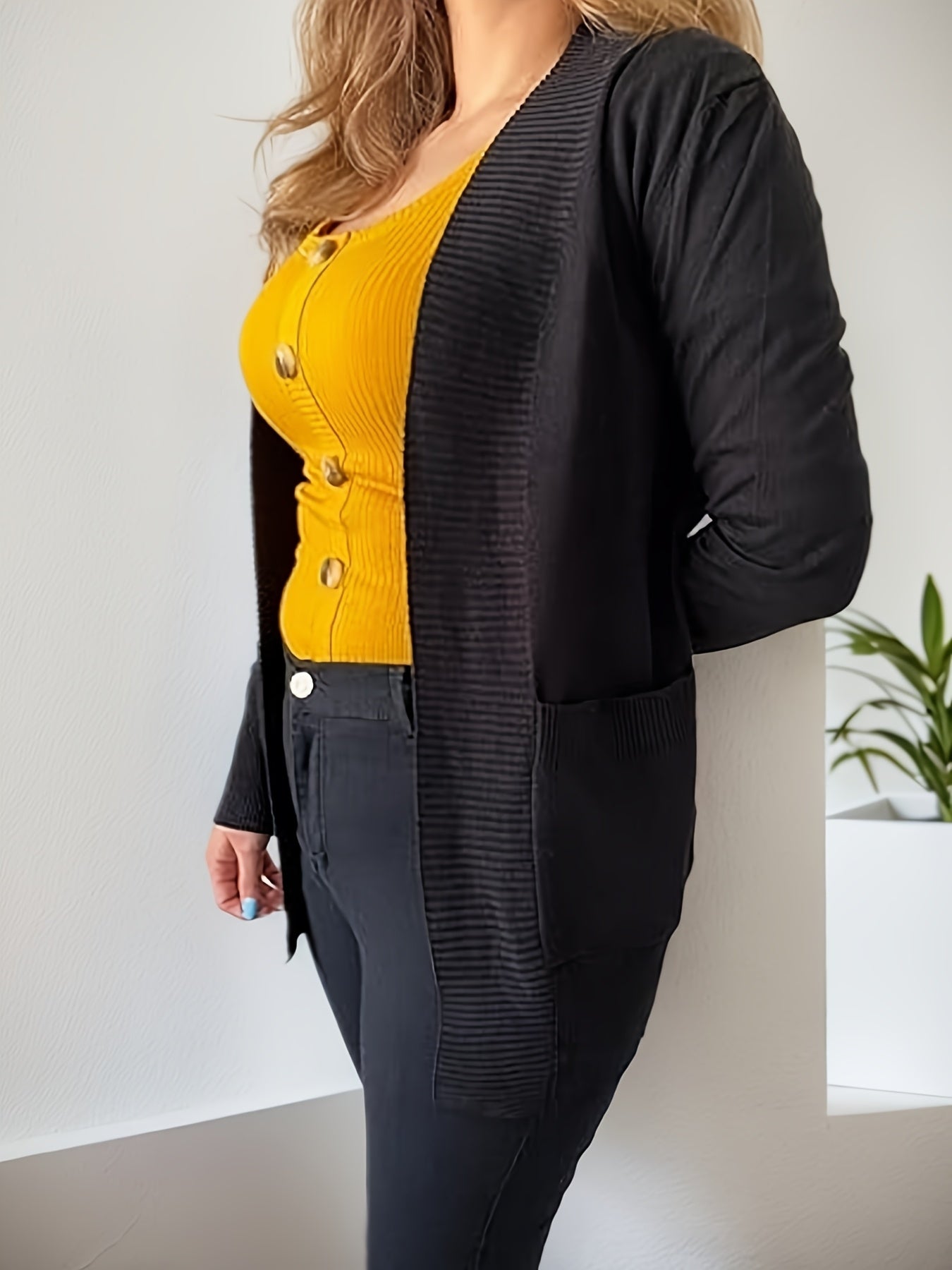 Women’s Casual Knitted Cardigan with Pockets