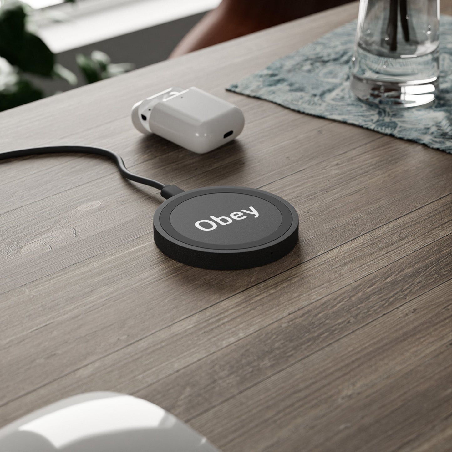 Quake Wireless Charging Pad - Obey - Premium Quake Wireless Charging Pad from Concordia Style Boutique - Just $27.90! Shop now at Concordia Style Boutique