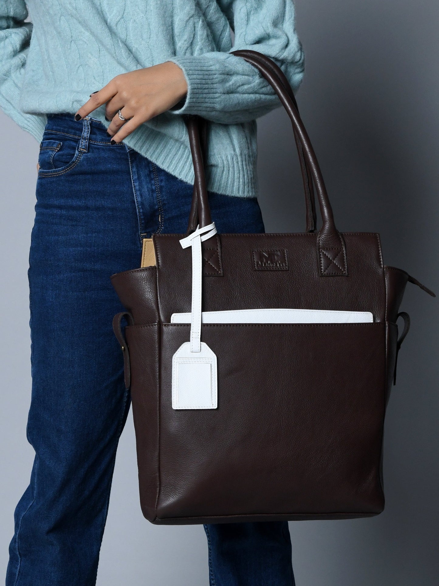 Chestnut Charm Brown Leather Tote - Concordia Style Boutique