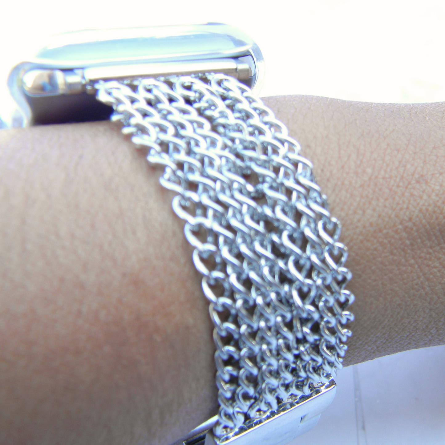 Stainless Steel - Chain Bracelet Band - Watchband for Apple