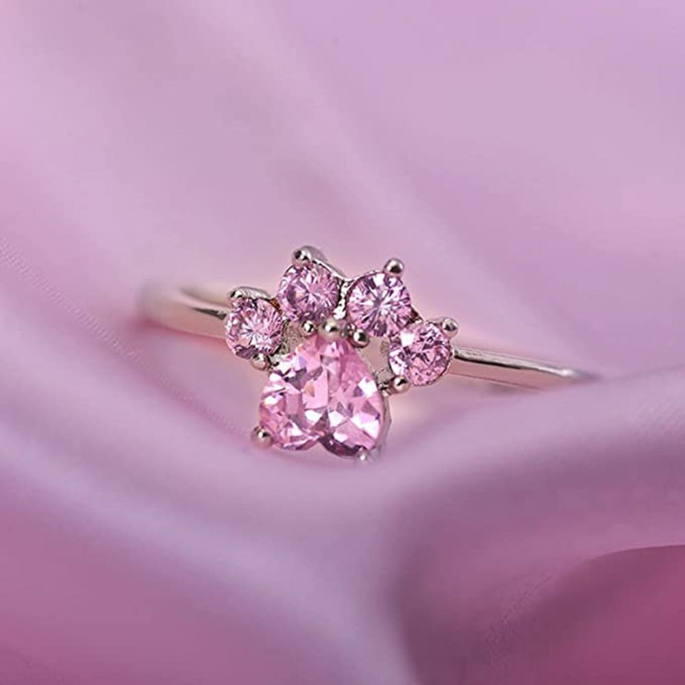 PINK CAT PAW RING (ADJUSTABLE) - Concordia Style Boutique